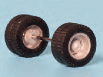Doppelreifen Radsatz, Felge mit Gummireifen profiliert, für Kaelble, ø 12,1 mm