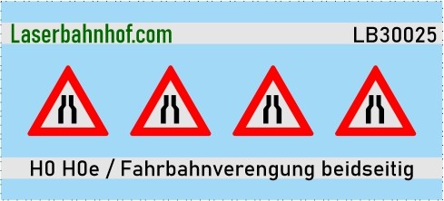 Verkehrsschild Österreich - Fahrbahnverengung beidseitig