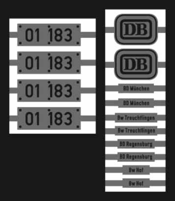 Lokschilder 01 183 mit DB-Neubaukessel + 2'2'T34