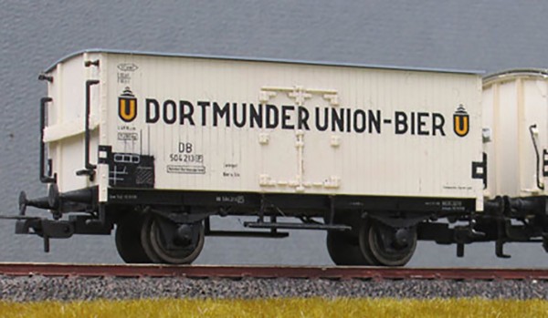 Beschriftungssatz für 2 Privatwagen und 6 Schienenwagen 4-achsig der Deutschen Bundesbahn