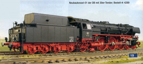 Baureihe 01 Neubaukessel mit Tender 2'2T30 genietet