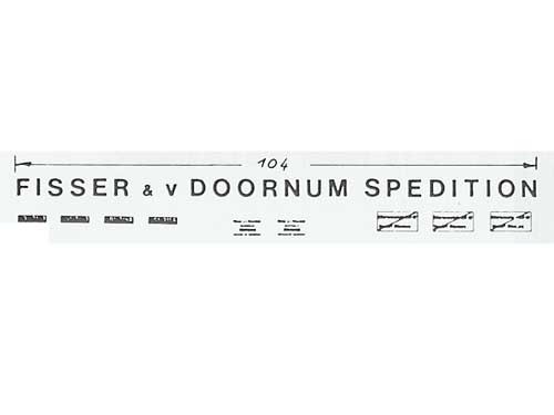 Beschriftungssatz "Fisser & v. Doornum" für Sattelzugmaschinen
