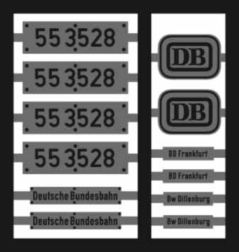 Neusilber-Ätzbeschriftung 55 3528 DB