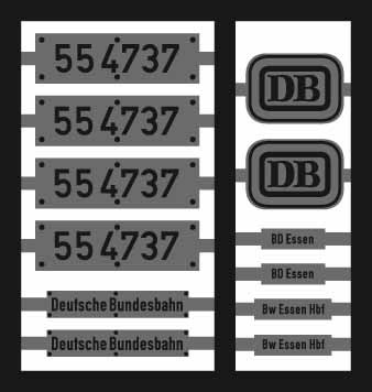 Neusilber-Ätzbeschriftung 55 4737 DB