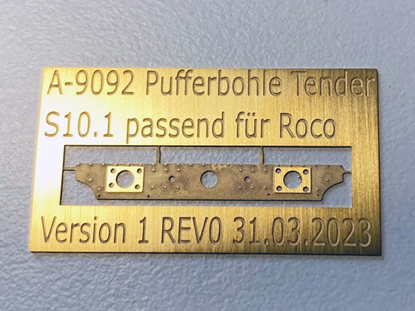 Pufferbohle für Tender pr. 2'2'T31,5 (Baureihe S10.1)