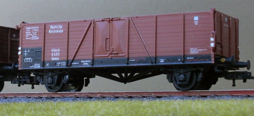 Beschriftungssatz für 8 Güterwagen O (offene Wagen) (DRG) - Epoche II