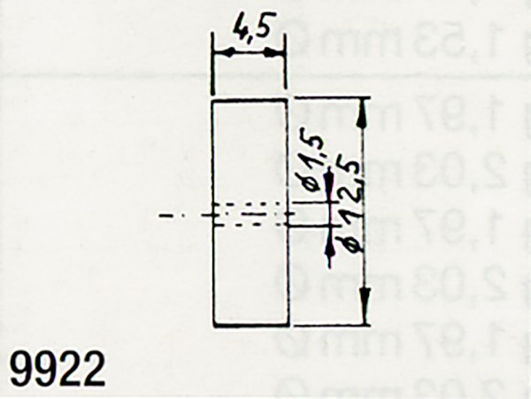 Schwungscheibe, z.B. für Faulhaber-Glockenankermotor ø12,5 x 4,5 mm
