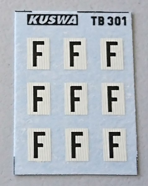 F-Schild klein für Streckenfersprecher 2,5 x 3,5 mm