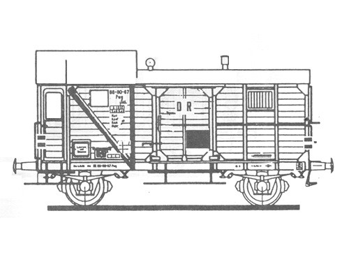 Beschriftungssatz DR H-, V-, X-, Pwg-Wagen, Deutsche Reichsbahn, Epoche III