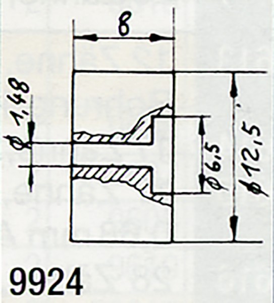 Schwungscheibe, z.B. für Faulhaber-Glockenankermotor ø12,5 x 8,0 mm