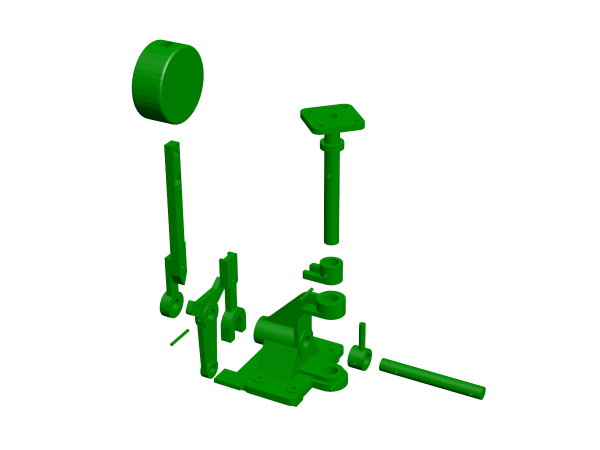 Weichenstellhebel funktionsfähig - Maßstab 1:10 – Ausführung 2 - 3D-Druck