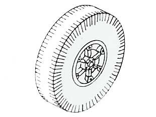 Radsatz, Einfachreifen, Trilex Felge, z.B. Henschel, ø 14,7 mm