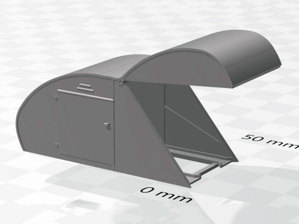 Famag - "Auto-Box" mit offener Seitentür- 3D-Druck