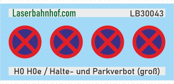Verkehrsschild Österreich - Halte und Parkverbot groß - 7,8mm
