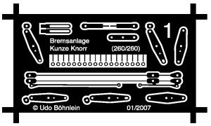 Bremsgestänge für Kkg-Bremse, symmetrisch (260/260 mm)