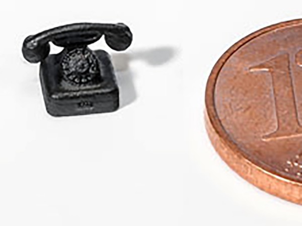 Telefon W48 mit aufgelegtem Hörer - Messingfeinguss - Spur 0