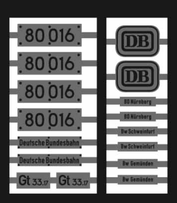 Neusilber-Ätzbeschriftung 80 016 DB