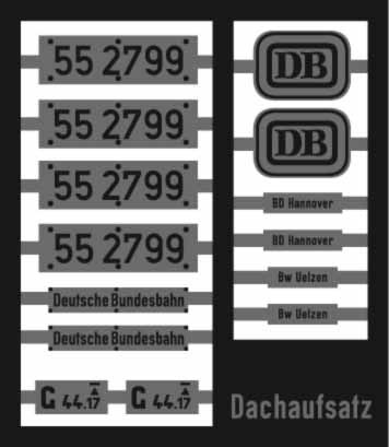 Neusilber-Ätzbeschriftung 55 2799 DB