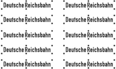 Deutsche Reichsbahn Schriftzug - Messing-Ätzteil