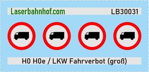 Verkehrsschild Österreich - LKW Fahrverbot alt groß - 7,8mm