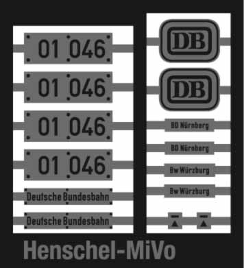 Lokschilder 01 046 DB, Henschel Mischvorwärmer