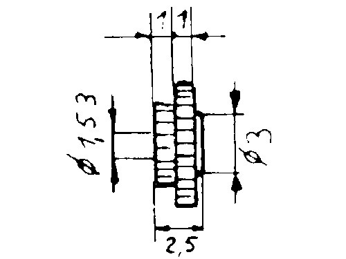 Stufenzahnrad, 14 (Modul 0,3) auf 20 (Modul 0,3) Zähne