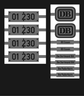 Lokschilder 01 230 mit DB-Neubaukessel + 2'2'T34