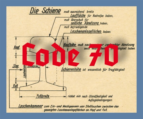 Schienenprofil Code 70 brüniert, 12 x 910 mm