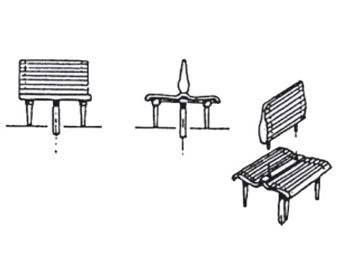 Sitzbänke, 2-sitzig (3. Klasse) holzfarbig, 12 Stück