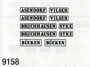 Messing-Ätz-Lokschilder DEV Bruchhausen-Vilsen