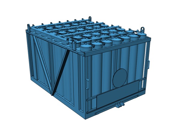 Haus-zu-Haus - pa-Behälter für Kohlensäure "Dauner Burgbrunnen" - 3D-Druck