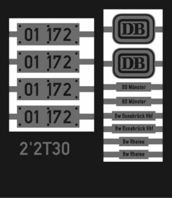 Lokschilder 01 172 mit DB-Neubaukessel + 2'2T30 Tender