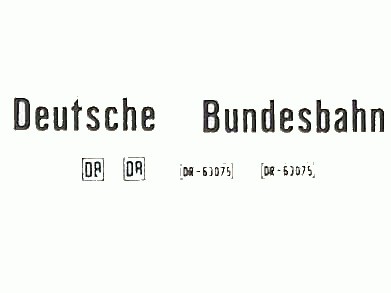 Beschriftung "Deutsche Bundesbahn"