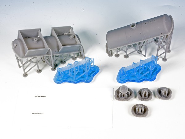 Säurekesselwagen mit Heizwanne - Umbausatz für Liliput Kesselwagenfahrwerk - 3D-Druck