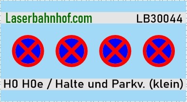 Verkehrsschild Österreich - Halte und Parkverbot klein - 5,6mm