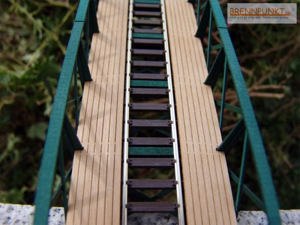 Eisenbahnbrücke H0, 6 Elemente, niedrig, eingleisig - 1:87