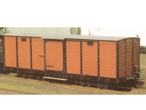 Vierachsiger geschlossener Schmalspur-Güterwagen - Spur 0e/0m