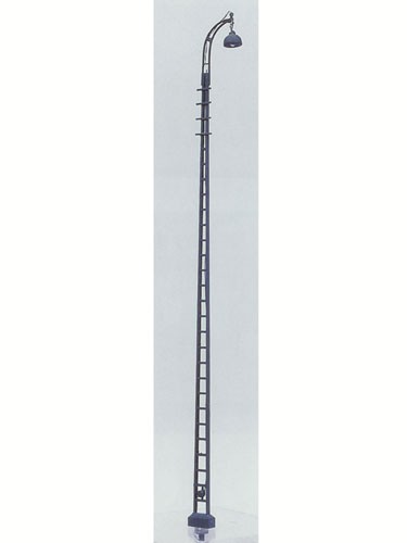 Bahnhofslampe Flachmast, 12 m Mast, unbeleuchtet