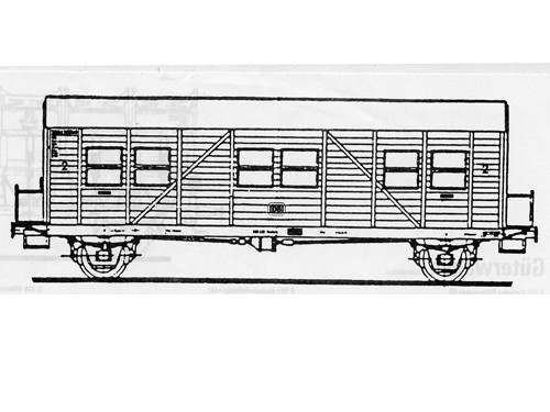 Beschriftungssatz DB pr. Abteilwagen, Behelfswagen, Deutsche Bundesbahn, Epoche III