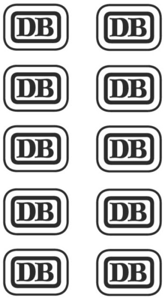 DB-Emblem, große Ausführung für E-Loks