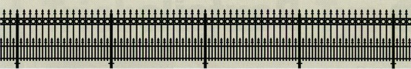 Schmiedeeiserner Zaun, Vorbildhöhe 115 cm - Spur TT